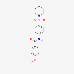 molecular formula C20H24N2O4S B3564666 4-ethoxy-N-[4-(1-piperidinylsulfonyl)phenyl]benzamide 