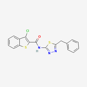 N-(5-benzyl-1,3,4-thiadiazol-2-yl)-3-chloro-1-benzothiophene-2-carboxamide