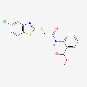 methyl 2-({[(5-chloro-1,3-benzothiazol-2-yl)thio]acetyl}amino)benzoate