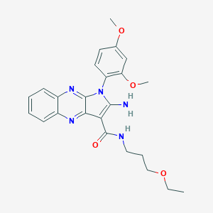 2-amino-1-(2,4-dimethoxyphenyl)-N-(3-ethoxypropyl)-1H-pyrrolo[2,3-b]quinoxaline-3-carboxamide