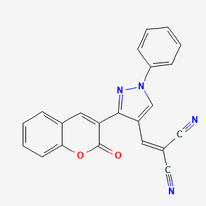 {[3-(2-oxo-2H-chromen-3-yl)-1-phenyl-1H-pyrazol-4-yl]methylene}malononitrile