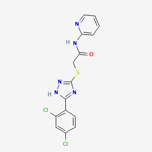 2-{[5-(2,4-dichlorophenyl)-4H-1,2,4-triazol-3-yl]thio}-N-2-pyridinylacetamide