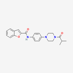 N-[4-(4-isobutyryl-1-piperazinyl)phenyl]-1-benzofuran-2-carboxamide