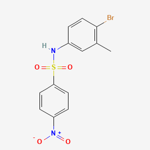 molecular formula C13H11BrN2O4S B3564770 N-(4-bromo-3-methylphenyl)-4-nitrobenzenesulfonamide 