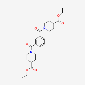 diethyl 1,1'-(1,3-phenylenedicarbonyl)di(4-piperidinecarboxylate)