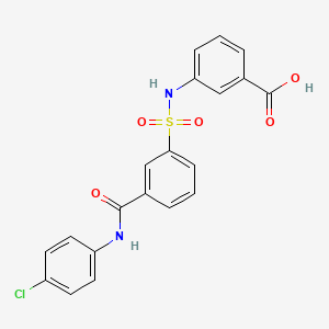 3-{[(3-{[(4-chlorophenyl)amino]carbonyl}phenyl)sulfonyl]amino}benzoic acid