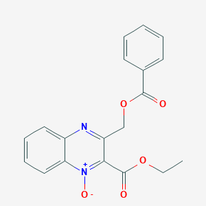 Ethyl 3-[(benzoyloxy)methyl]-2-quinoxalinecarboxylate 1-oxide