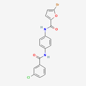 5-bromo-N-{4-[(3-chlorobenzoyl)amino]phenyl}-2-furamide