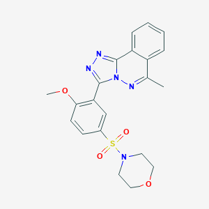 molecular formula C21H21N5O4S B356480 3-[2-Methoxy-5-(morpholin-4-ylsulfonyl)phenyl]-6-methyl[1,2,4]triazolo[3,4-a]phthalazine CAS No. 708239-40-1