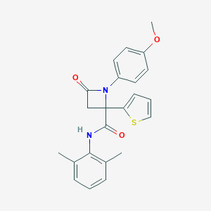 N-(2,6-dimethylphenyl)-1-(4-methoxyphenyl)-4-oxo-2-(2-thienyl)-2-azetidinecarboxamide