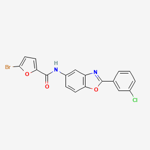 5-bromo-N-[2-(3-chlorophenyl)-1,3-benzoxazol-5-yl]-2-furamide