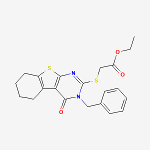 ethyl [(3-benzyl-4-oxo-3,4,5,6,7,8-hexahydro[1]benzothieno[2,3-d]pyrimidin-2-yl)thio]acetate