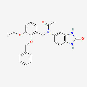 N-[2-(benzyloxy)-3-ethoxybenzyl]-N-(2-oxo-2,3-dihydro-1H-benzimidazol-5-yl)acetamide