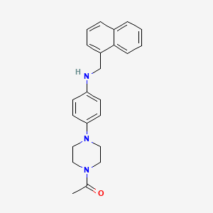 molecular formula C23H25N3O B3564863 4-(4-acetyl-1-piperazinyl)-N-(1-naphthylmethyl)aniline 