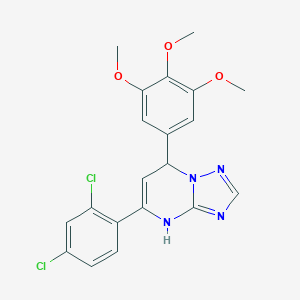 molecular formula C20H18Cl2N4O3 B356488 5-(2,4-Dichlorophenyl)-7-(3,4,5-trimethoxyphenyl)-4,7-dihydro[1,2,4]triazolo[1,5-a]pyrimidine CAS No. 850187-71-2