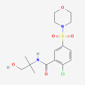 2-chloro-N-(2-hydroxy-1,1-dimethylethyl)-5-(4-morpholinylsulfonyl)benzamide