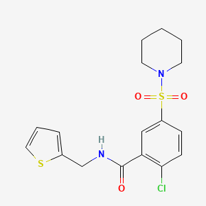 2-chloro-5-(1-piperidinylsulfonyl)-N-(2-thienylmethyl)benzamide