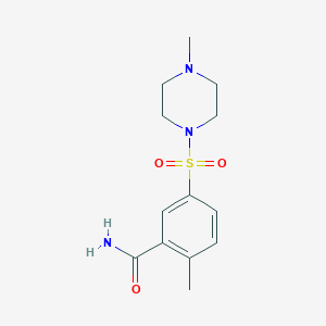 molecular formula C13H19N3O3S B3564914 2-methyl-5-[(4-methyl-1-piperazinyl)sulfonyl]benzamide 