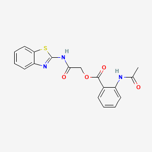 2-(1,3-benzothiazol-2-ylamino)-2-oxoethyl 2-(acetylamino)benzoate