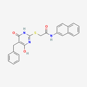 2-[(5-benzyl-4-hydroxy-6-oxo-1,6-dihydro-2-pyrimidinyl)thio]-N-2-naphthylacetamide