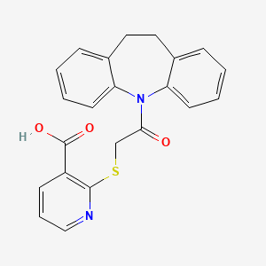 2-{[2-(10,11-dihydro-5H-dibenzo[b,f]azepin-5-yl)-2-oxoethyl]thio}nicotinic acid