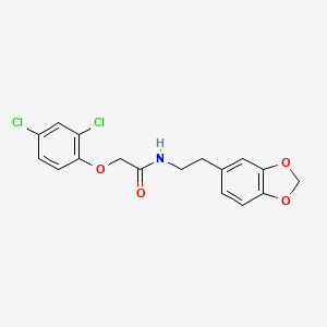 N-[2-(1,3-benzodioxol-5-yl)ethyl]-2-(2,4-dichlorophenoxy)acetamide