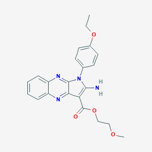 molecular formula C22H22N4O4 B356494 2-methoxyethyl 2-amino-1-(4-ethoxyphenyl)-1H-pyrrolo[2,3-b]quinoxaline-3-carboxylate CAS No. 496772-57-7