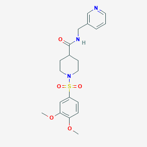 1-[(3,4-dimethoxyphenyl)sulfonyl]-N-(3-pyridinylmethyl)-4-piperidinecarboxamide