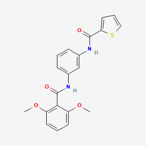 molecular formula C20H18N2O4S B3564963 N-{3-[(2,6-dimethoxybenzoyl)amino]phenyl}-2-thiophenecarboxamide 