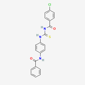 N-[(4-benzamidophenyl)carbamothioyl]-4-chlorobenzamide