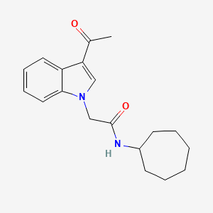 2-(3-acetyl-1H-indol-1-yl)-N-cycloheptylacetamide