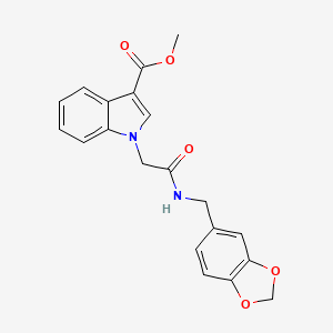 methyl 1-{2-[(1,3-benzodioxol-5-ylmethyl)amino]-2-oxoethyl}-1H-indole-3-carboxylate