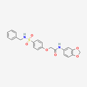 N-1,3-benzodioxol-5-yl-2-{4-[(benzylamino)sulfonyl]phenoxy}acetamide