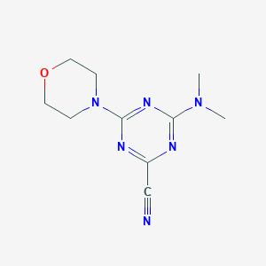 4-(dimethylamino)-6-(4-morpholinyl)-1,3,5-triazine-2-carbonitrile