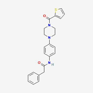 molecular formula C23H23N3O2S B3565065 2-phenyl-N-{4-[4-(2-thienylcarbonyl)-1-piperazinyl]phenyl}acetamide 