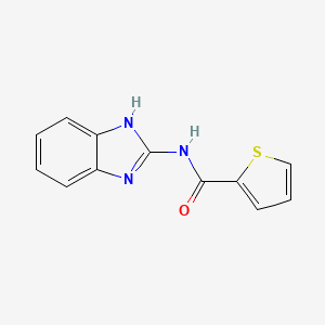 molecular formula C12H9N3OS B3565075 N-1H-benzimidazol-2-yl-2-thiophenecarboxamide 