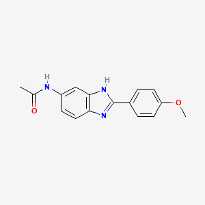 N-[2-(4-methoxyphenyl)-1H-benzimidazol-5-yl]acetamide