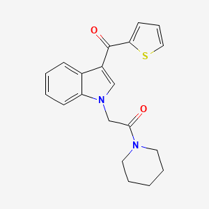 {1-[2-oxo-2-(1-piperidinyl)ethyl]-1H-indol-3-yl}(2-thienyl)methanone