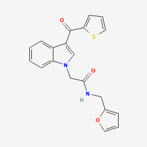 N-(2-furylmethyl)-2-[3-(2-thienylcarbonyl)-1H-indol-1-yl]acetamide