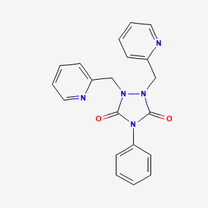 molecular formula C20H17N5O2 B3565096 4-phenyl-1,2-bis(2-pyridinylmethyl)-1,2,4-triazolidine-3,5-dione 