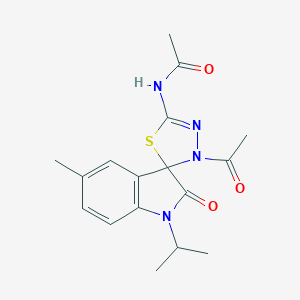 N-(4-acetyl-5'-methyl-2'-oxo-1'-propan-2-ylspiro[1,3,4-thiadiazole-5,3'-indole]-2-yl)acetamide