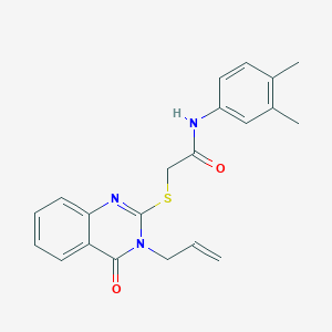 2-[(3-allyl-4-oxo-3,4-dihydro-2-quinazolinyl)thio]-N-(3,4-dimethylphenyl)acetamide