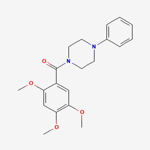 molecular formula C20H24N2O4 B3565134 1-phenyl-4-(2,4,5-trimethoxybenzoyl)piperazine 