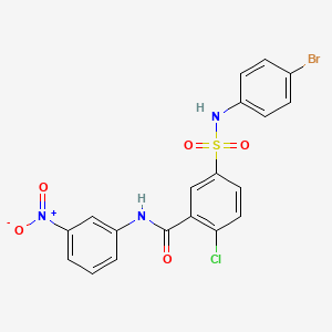 5-{[(4-bromophenyl)amino]sulfonyl}-2-chloro-N-(3-nitrophenyl)benzamide