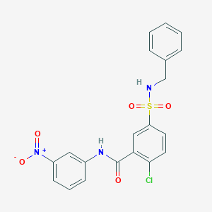 5-[(benzylamino)sulfonyl]-2-chloro-N-(3-nitrophenyl)benzamide