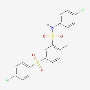 N-(4-chlorophenyl)-5-[(4-chlorophenyl)sulfonyl]-2-methylbenzenesulfonamide