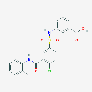 3-{[(4-chloro-3-{[(2-methylphenyl)amino]carbonyl}phenyl)sulfonyl]amino}benzoic acid