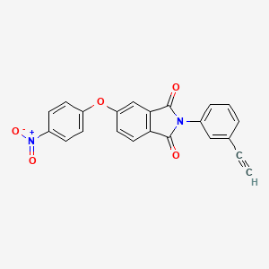 molecular formula C22H12N2O5 B3565191 2-(3-ethynylphenyl)-5-(4-nitrophenoxy)-1H-isoindole-1,3(2H)-dione 