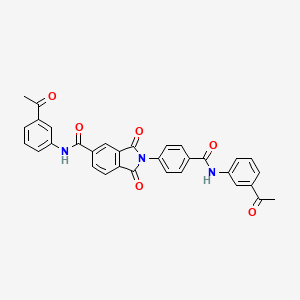 N-(3-acetylphenyl)-2-(4-{[(3-acetylphenyl)amino]carbonyl}phenyl)-1,3-dioxo-5-isoindolinecarboxamide