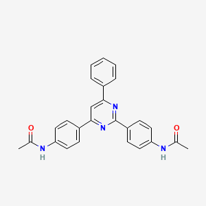 molecular formula C26H22N4O2 B3565210 N,N'-[(6-phenyl-2,4-pyrimidinediyl)di-4,1-phenylene]diacetamide 